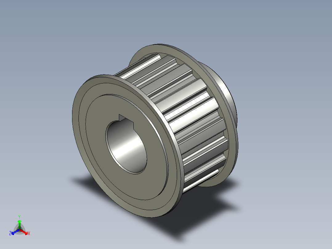 sakcEAJ53-L100-18-B-N-d22同步轮stp正等轴测图