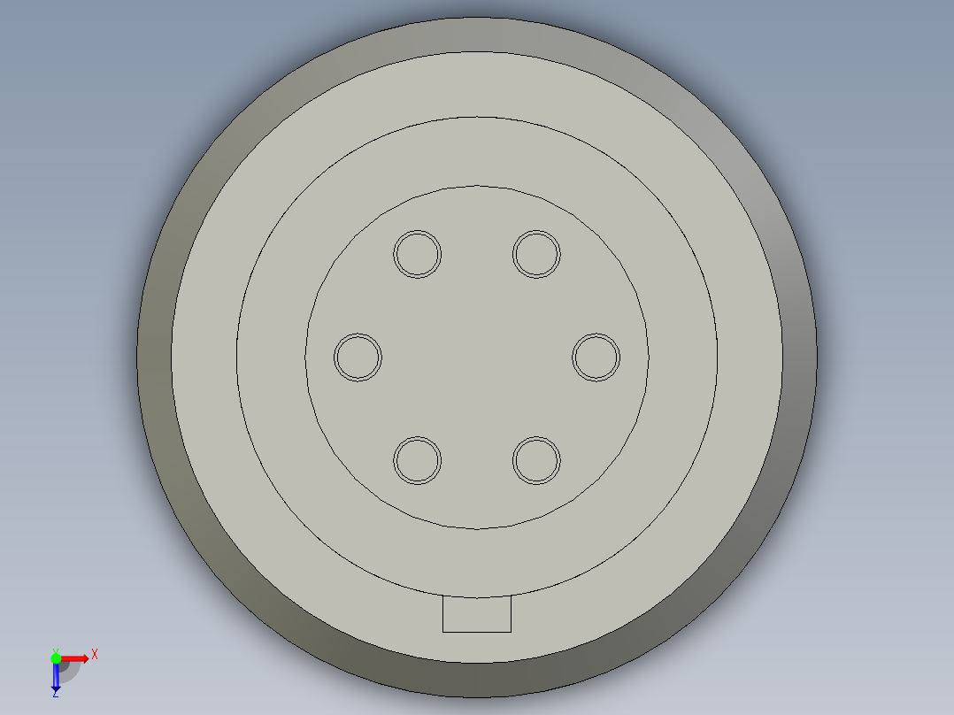 Lemo-0b-B接头ld俯视图