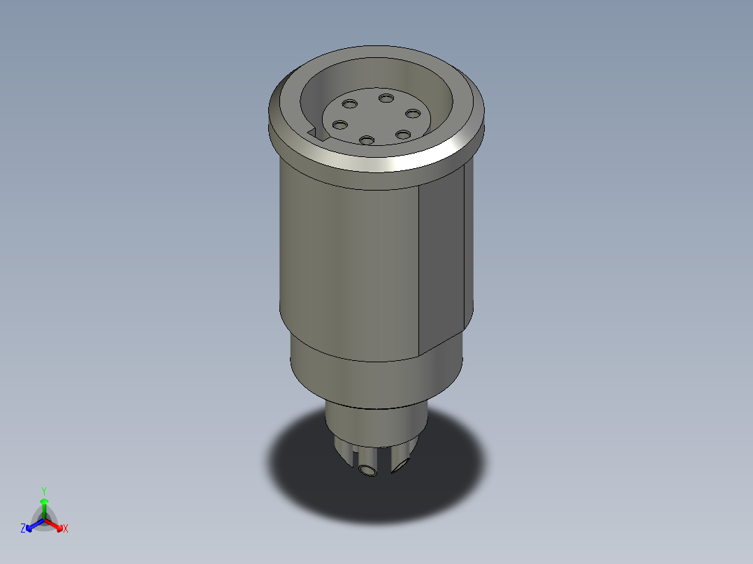 Lemo-0b-B接头ld正等轴测图