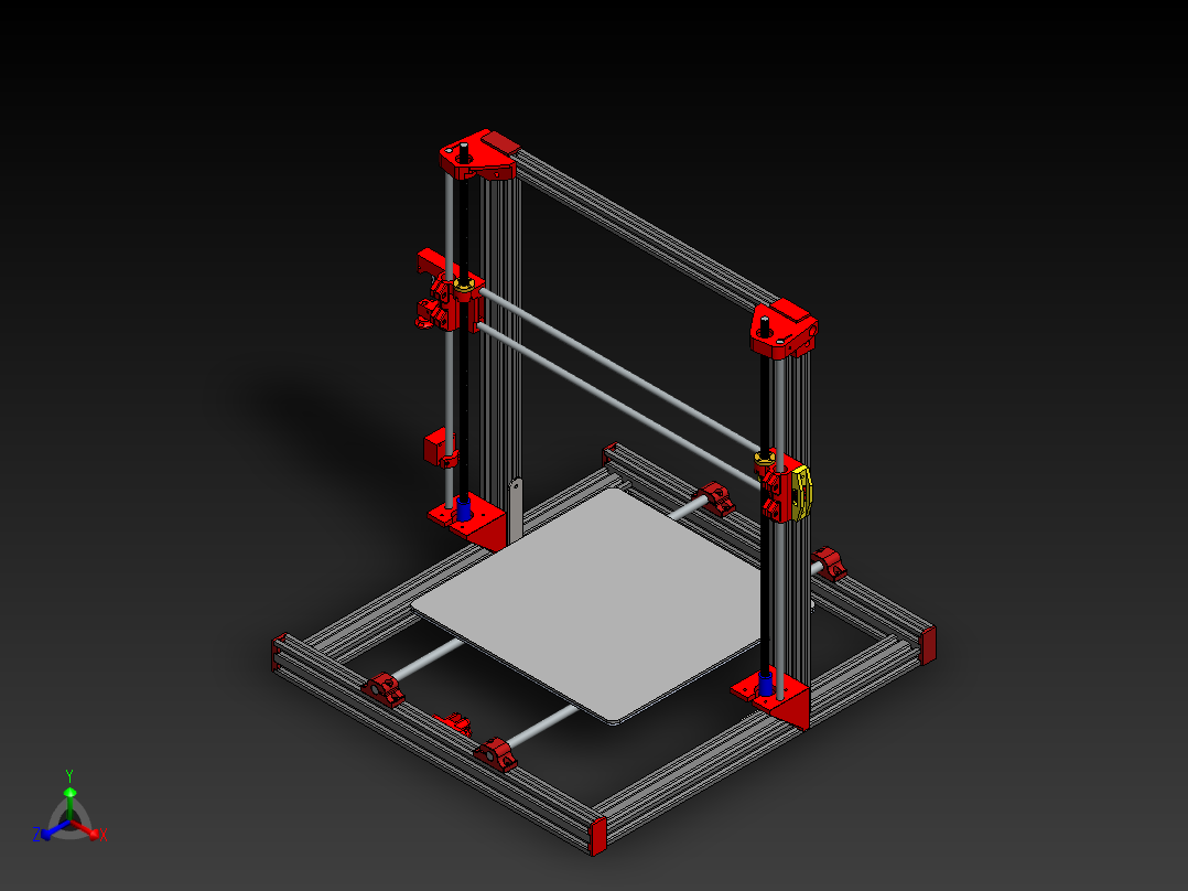 3D打印机正等轴测图