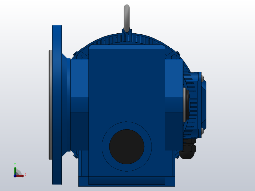 SAF37法兰空心轴安装斜齿-蜗轮蜗杆减速机SAF37-Y0.37-4P-15.45-M1-0°-B前视缩略图
