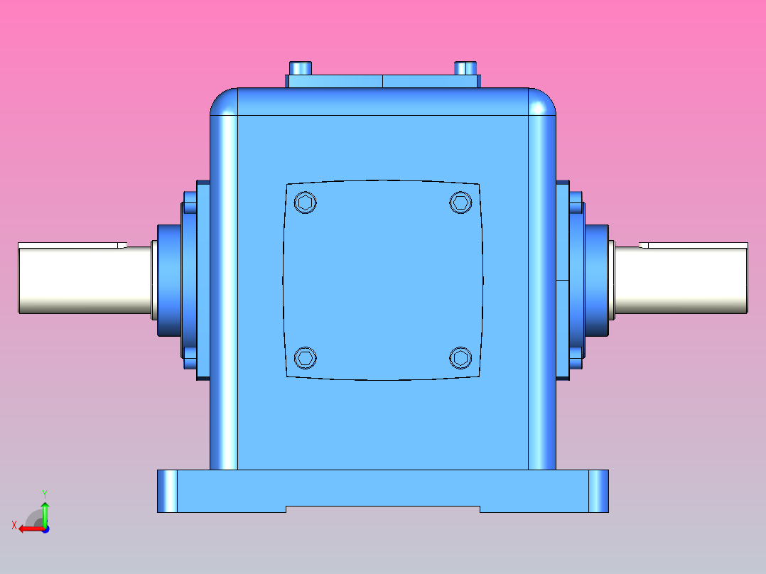 T2-16减速机[T12-1：1-1-LR-B3]后视图