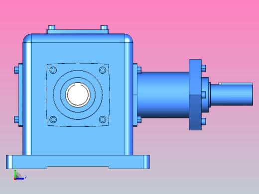T2-16减速机[T12-1：1-1-LR-B3]左视缩略图