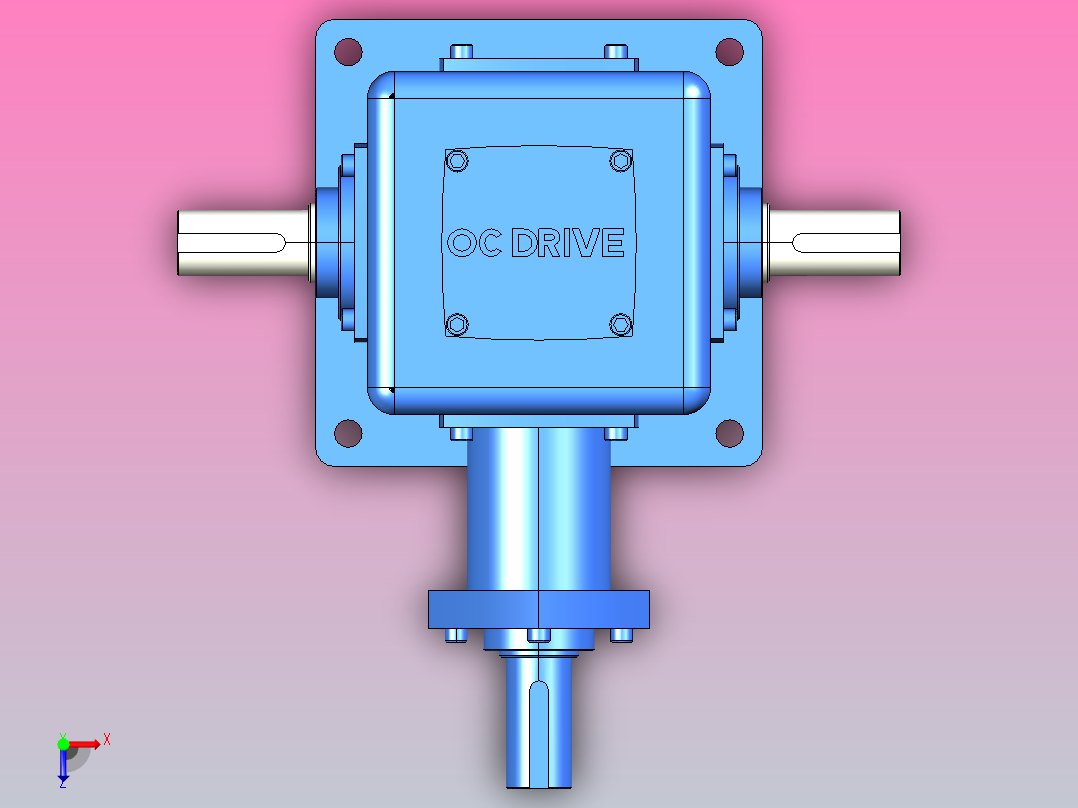 T2-16减速机[T12-1：1-1-LR-B3]俯视图
