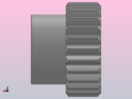 凸缘型模数1直齿轮压力角20°_GSCDC-1-25-10-dc8-A后视缩略图