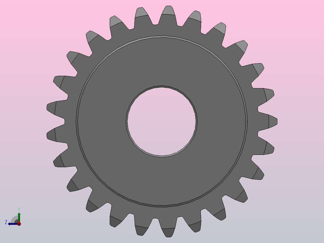 凸缘型模数1直齿轮压力角20°_GSCDC-1-25-10-dc8-A右视图