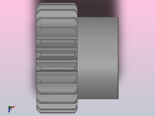凸缘型模数1直齿轮压力角20°_GSCDC-1-25-10-dc8-A俯视缩略图