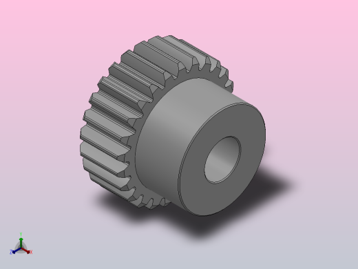 凸缘型模数1直齿轮压力角20°_GSCDC-1-25-10-dc8-A正等轴测缩略图
