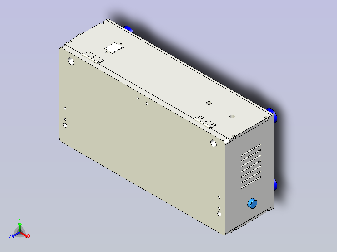 扣锁式钣金电控箱设计主视图