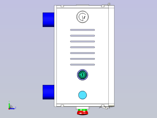扣锁式钣金电控箱设计左视缩略图