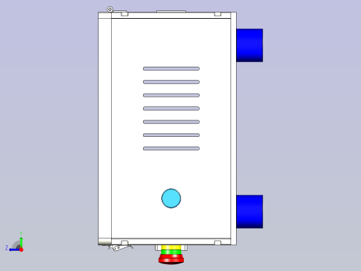 扣锁式钣金电控箱设计右视缩略图
