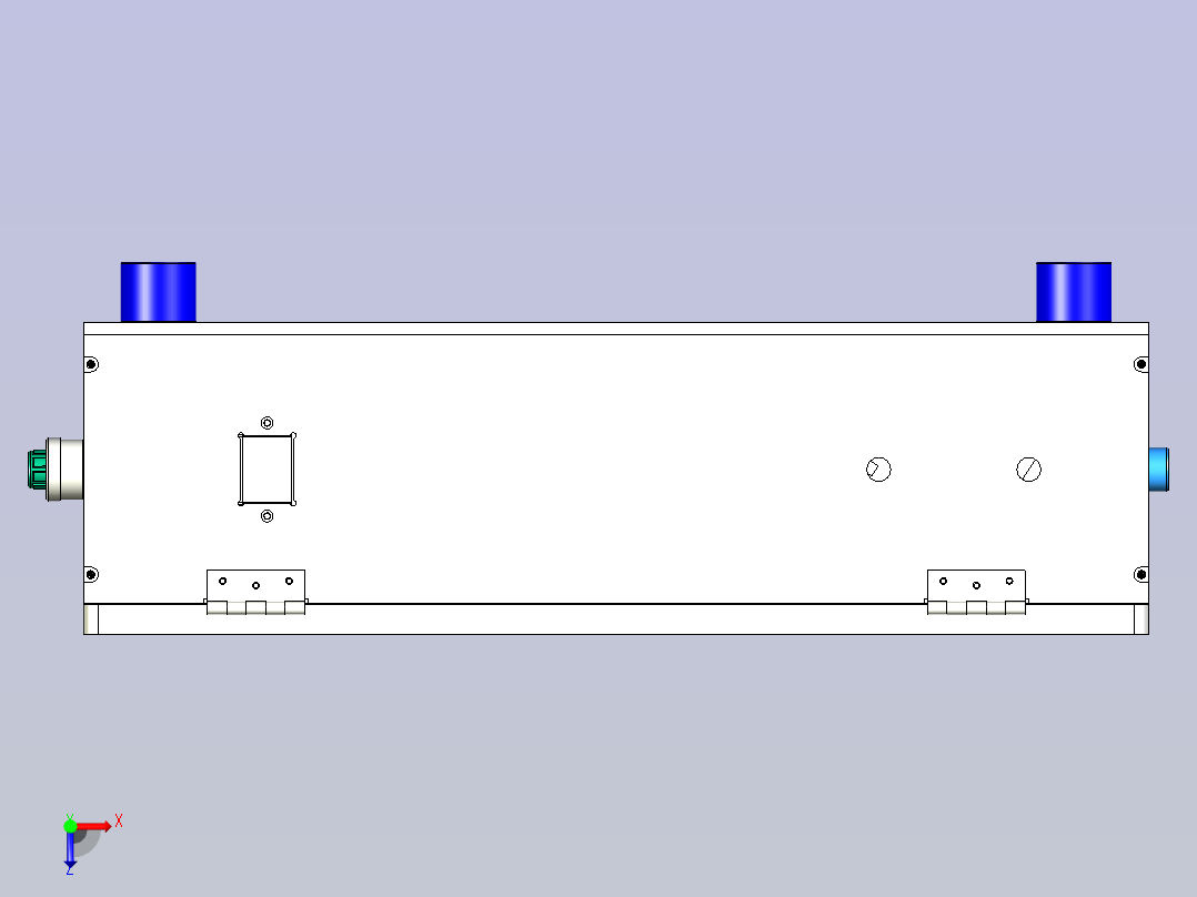 扣锁式钣金电控箱设计俯视图