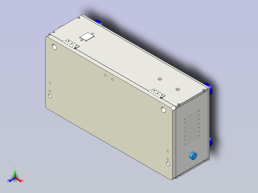 扣锁式钣金电控箱设计正等轴测缩略图