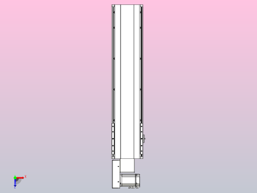 皮带直线轴半封闭可选导轨TPA-HNB-202D-140-L650-ML-C-P75-N3俯视缩略图