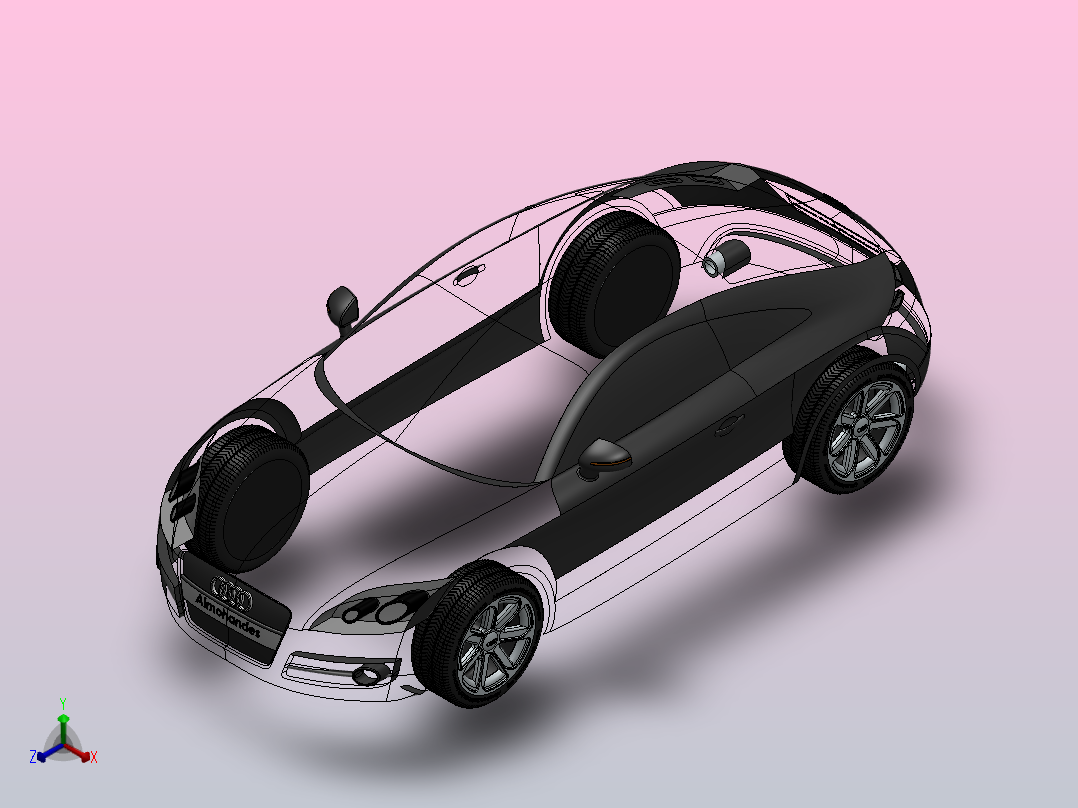 Audi TT正等轴测图