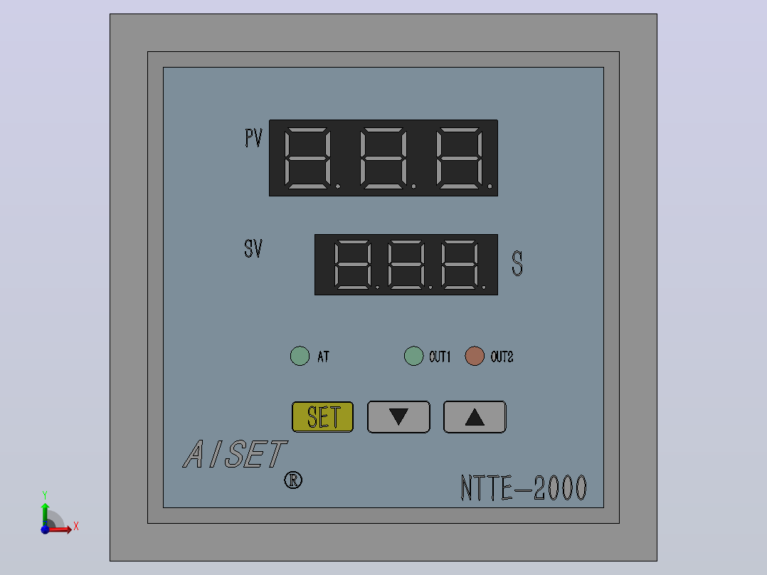 NTTE-2000亚泰温控表前视图