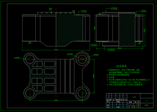 6000T四柱预紧机架通用液压机本体设计（CAD+说明书）缩略图