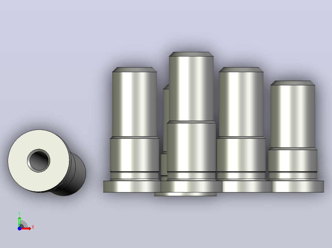 用于模具的刀柄 1.2 d20前视图