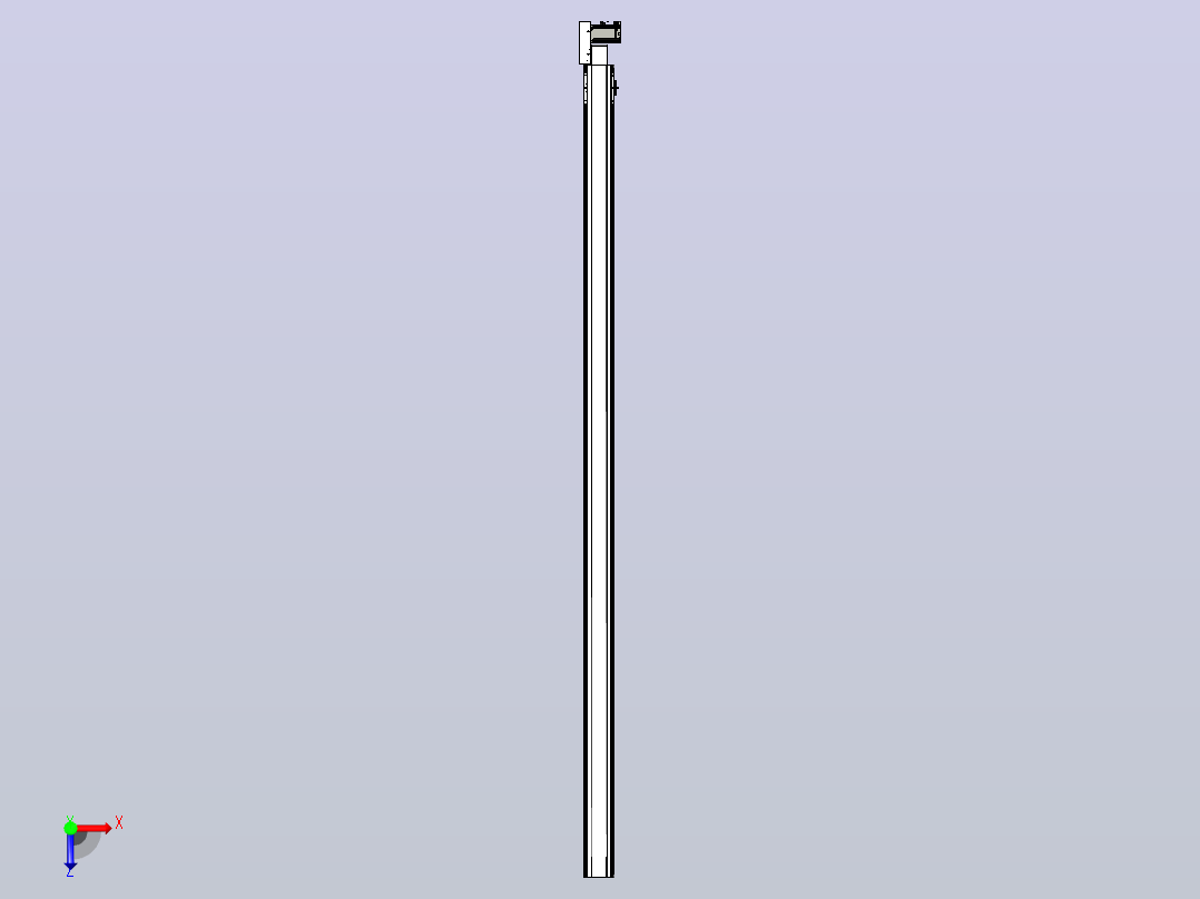 皮带直线轴半封闭可选导轨TPA-HNB-105D-90-L2650-MR-C-P20-N3俯视图
