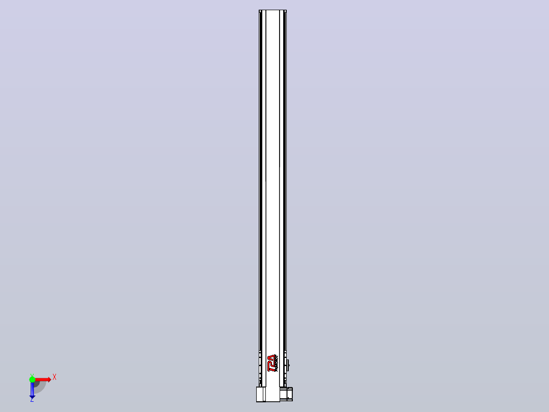 皮带直线轴半封闭可选导轨TPA-HNB-120D-110-L1400-LP-C-P40-N3俯视图