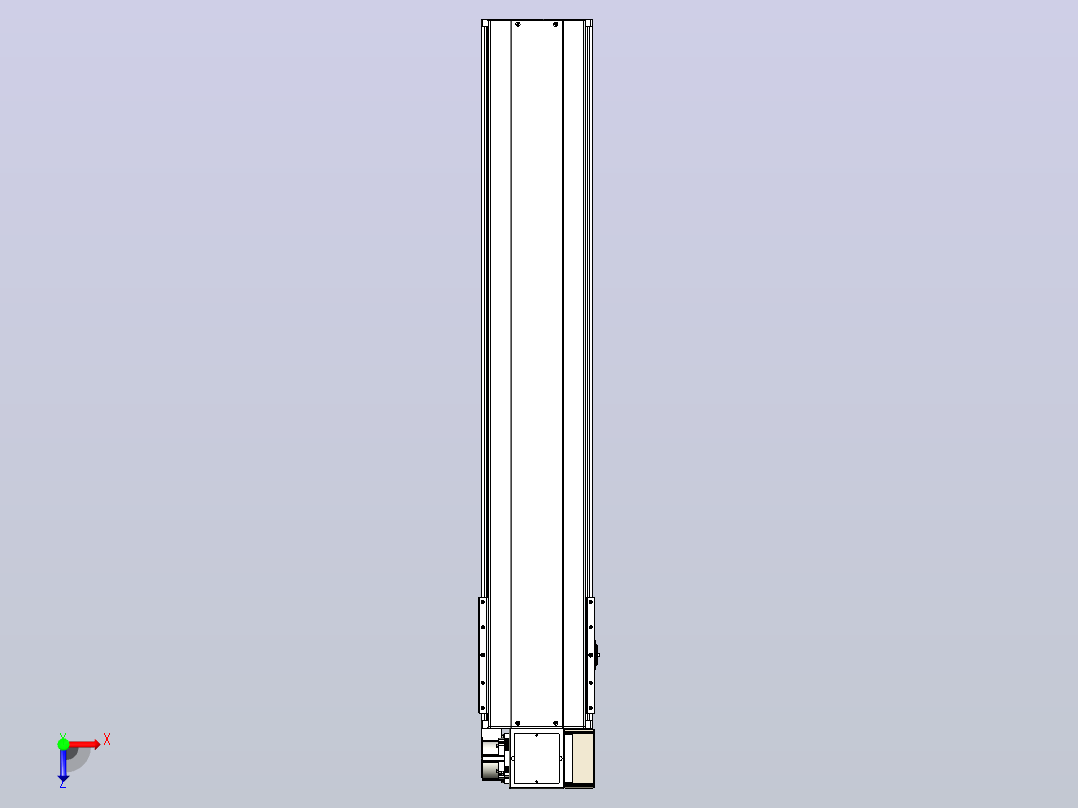 皮带直线轴半封闭可选导轨TPA-HNB-220D-176-L1000-RP-Y-P1K-N3俯视图