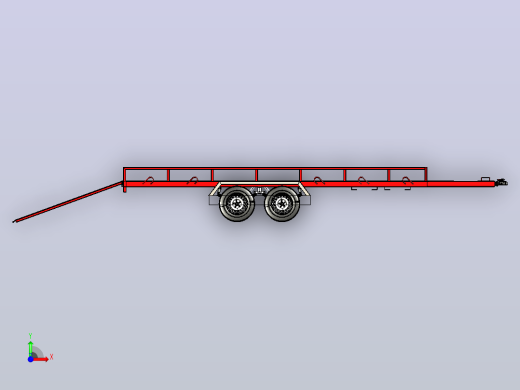 牵引拖车3D数模图纸 Solidworks设计 附IGS前视缩略图