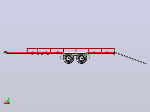 牵引拖车3D数模图纸 Solidworks设计 附IGS后视缩略图