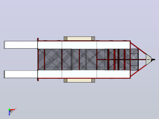 牵引拖车3D数模图纸 Solidworks设计 附IGS俯视缩略图