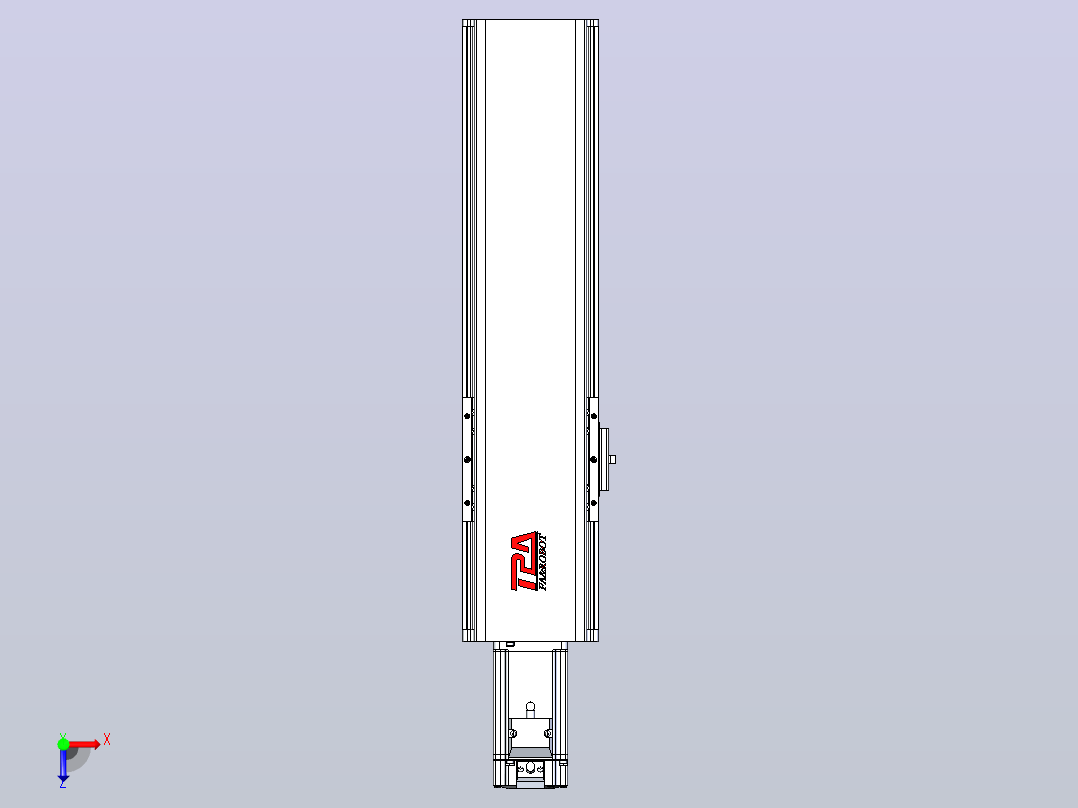 日规模组半封闭丝杆TPA-HNR-110D-1610C-L250-M-Y-P40-N3俯视图