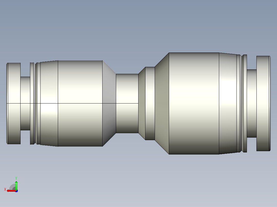 φ8 φ6 Reducing Straight Connector后视图