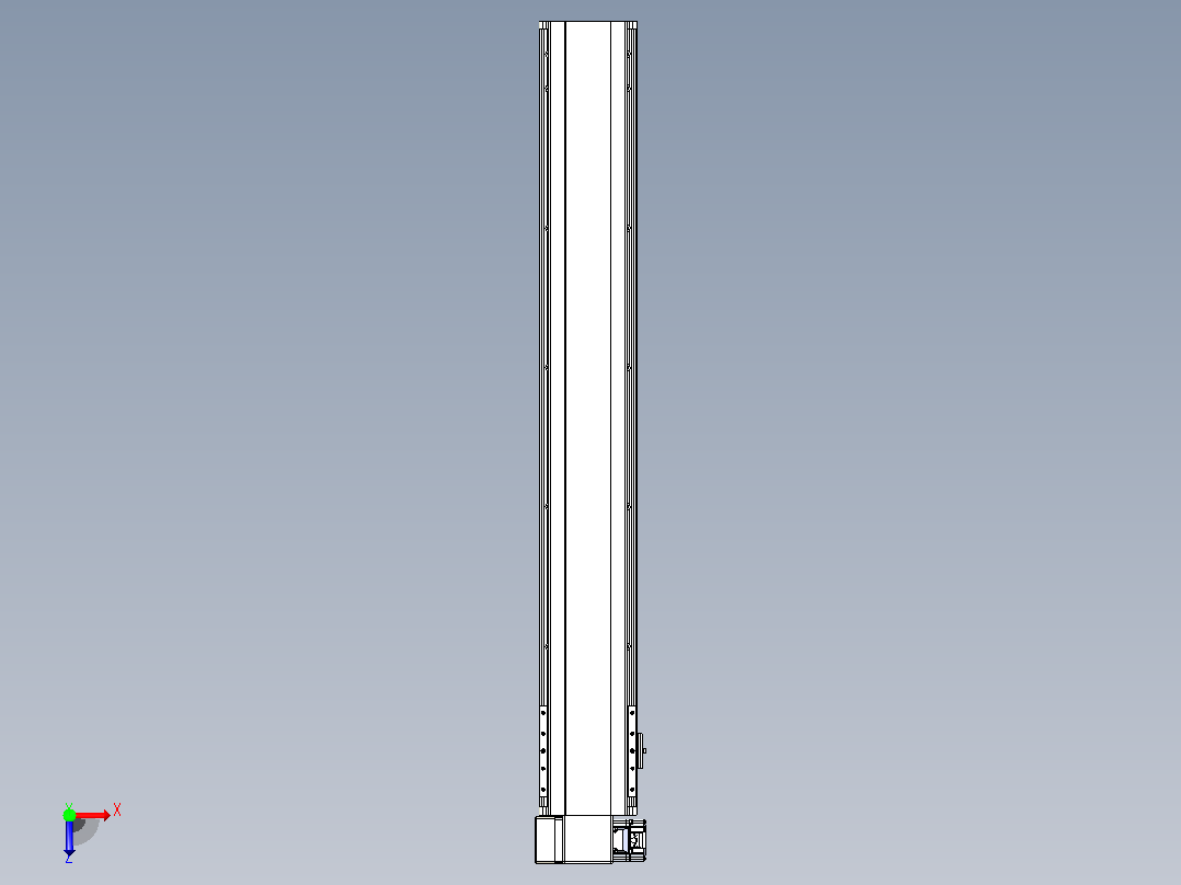 皮带直线轴半封闭可选导轨TPA-HNB-140D-120-L900-LP-C-P40-N3俯视图