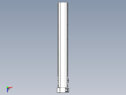 皮带直线轴半封闭可选导轨TPA-HNB-140D-120-L900-LP-C-P40-N3俯视缩略图
