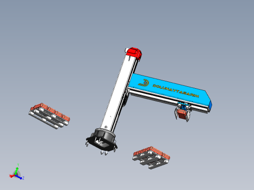码垛机器人3D图纸 Solidworks设计主视缩略图