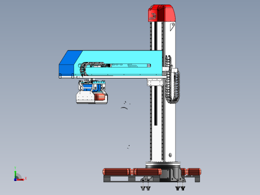 码垛机器人3D图纸 Solidworks设计前视缩略图