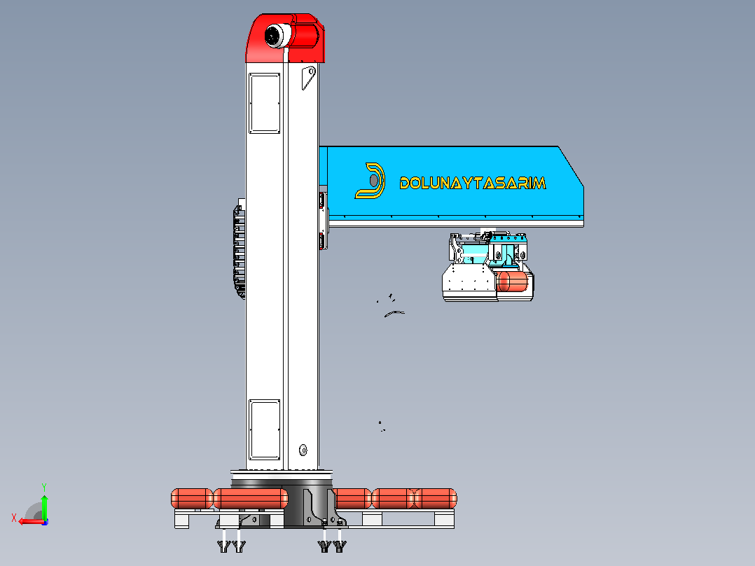 码垛机器人3D图纸 Solidworks设计后视图