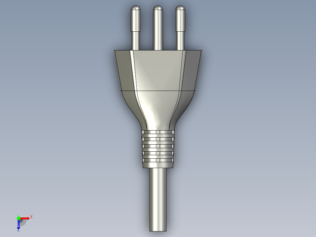 瑞士插头俯视图