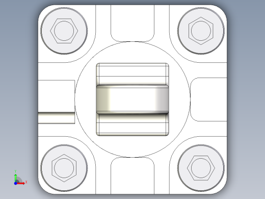 驱动器的部件3D模型前视缩略图