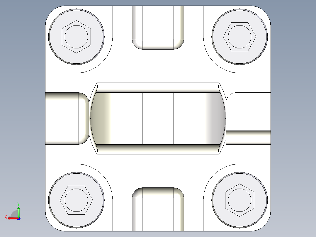 驱动器的部件3D模型后视图