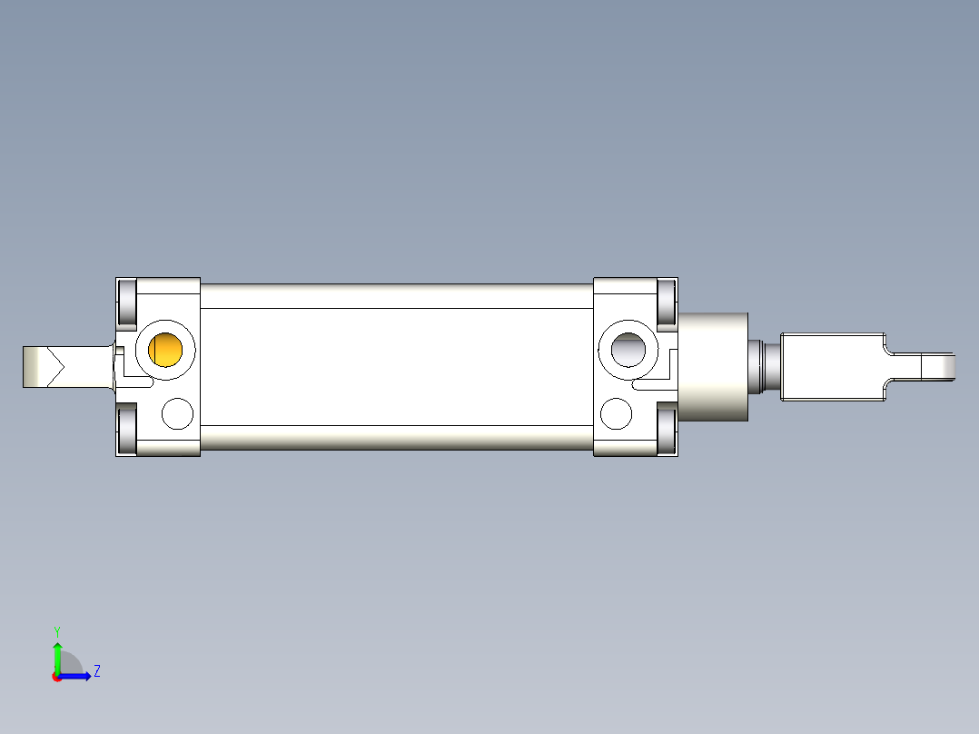 驱动器的部件3D模型左视图