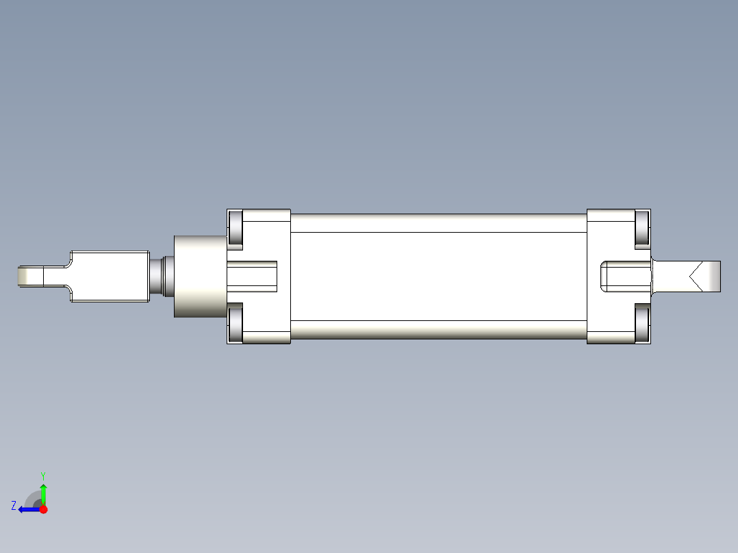 驱动器的部件3D模型右视图