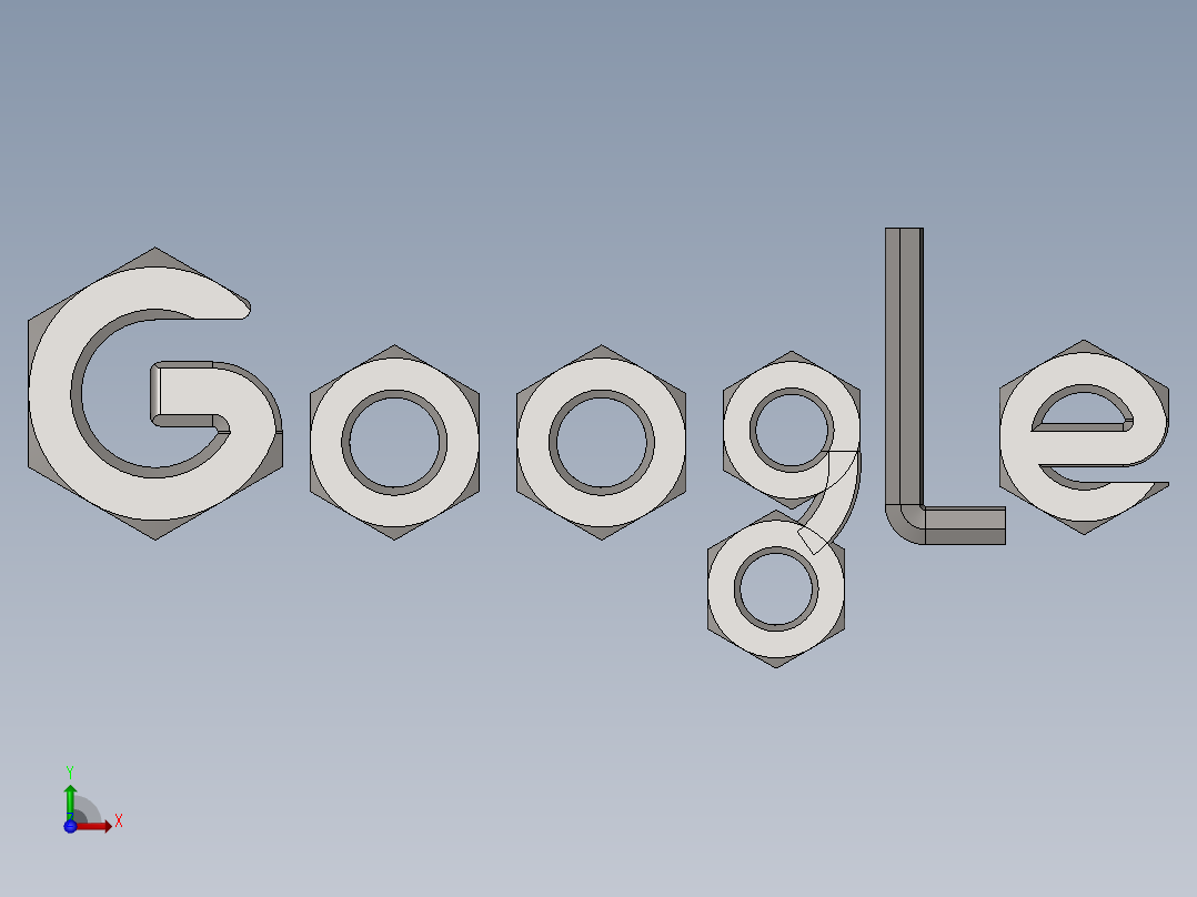 solidworks 谷歌涂鸦前视图