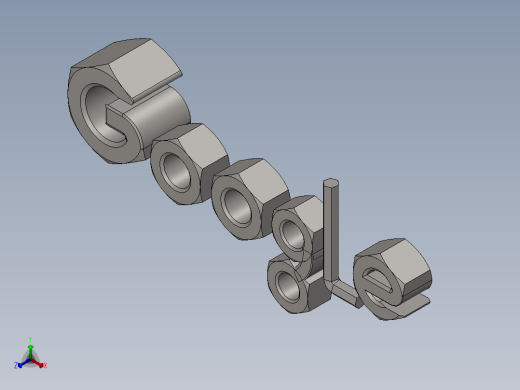 solidworks 谷歌涂鸦正等轴测缩略图