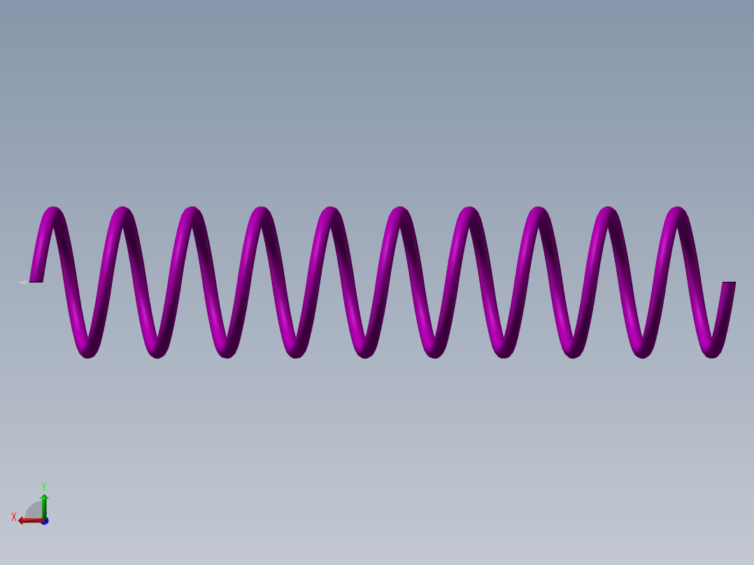 扫描特征画弹簧后视图