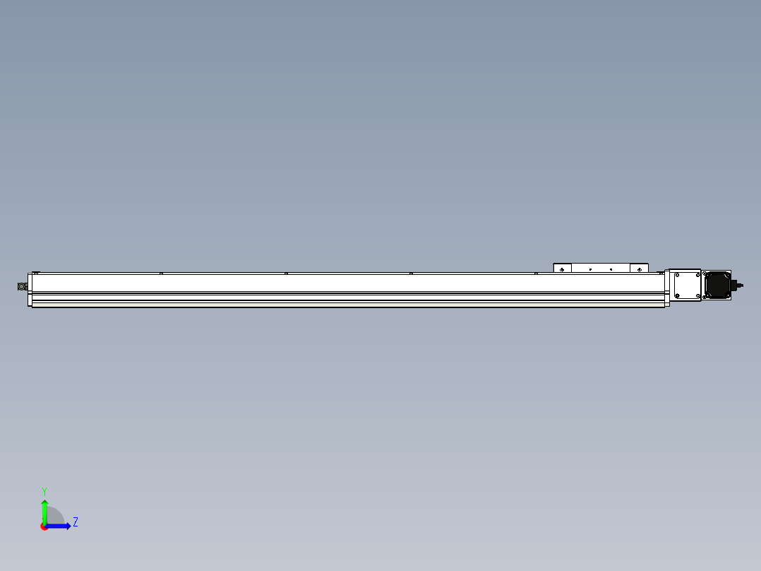 Toyo东佑达直线模组-ECB17-1200-R左视图