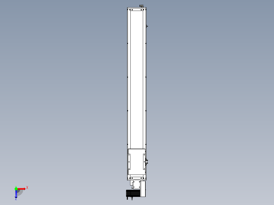 Toyo东佑达直线模组-ECB17-1200-R俯视图