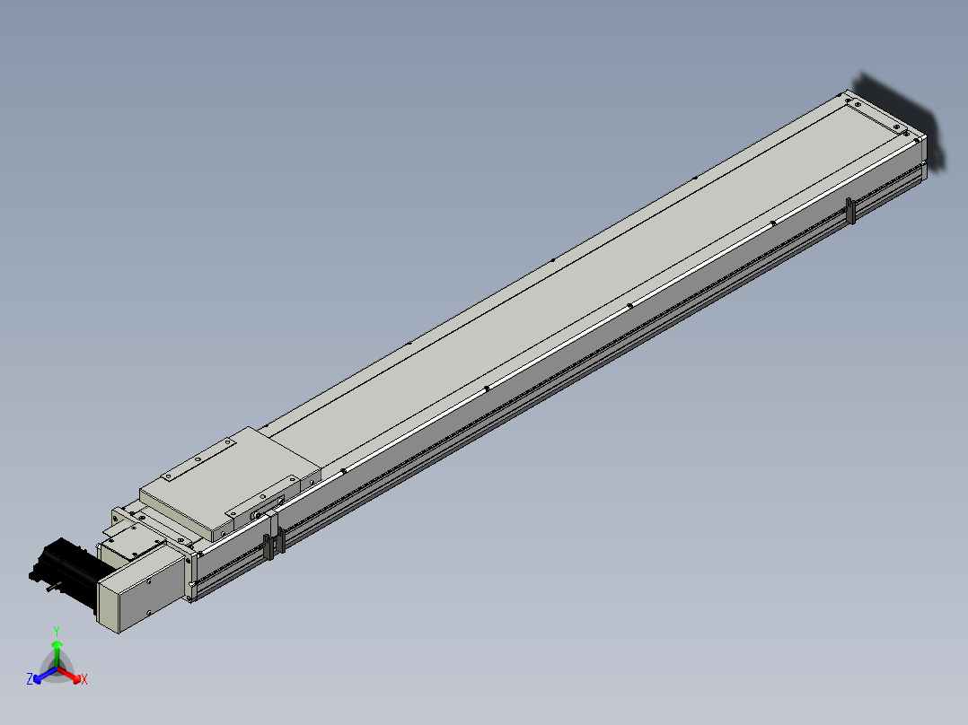 Toyo东佑达直线模组-ECB17-1200-R正等轴测图