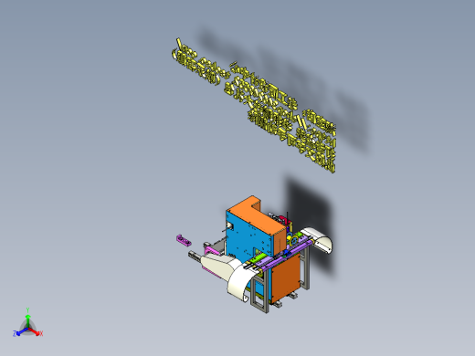 A4_凸轮折弯机、凸轮折弯模组机构SW2015正等轴测缩略图