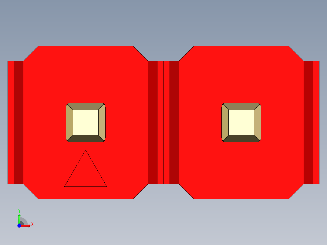 彩色公头100mil（2.54mm）系列-DS1021_red_1x02p_100mil_Type43_rev1.0前视图