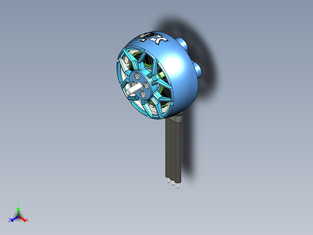 Flight无人机用无刷动力电机XING21404正等轴测图