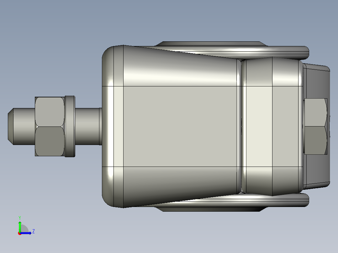 汽车前扭力杆铰接杆左视图